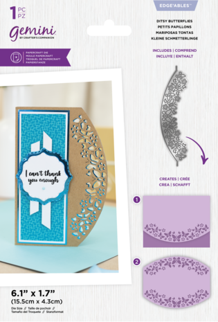 Gemini Ellipse Ditsy Butterflies Edge'ables Dies (GEM-MD-EDG-DBUTT) Gemini Ellipse Ditsy Butterflies Edge'ables Dies (GEM-MD-EDG-DBUTT)