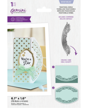 Gemini Ellipse Traditional Swirls Edge'ables Dies (GEM-MD-EDG-TRASW) Gemini Ellipse Traditional Swirls Edge'ables Dies (GEM-MD-EDG-TRASW)