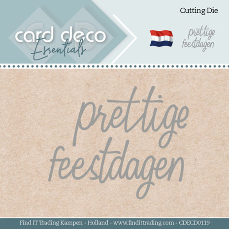 Card Deco Snijmal Prettige Feestdagen (CDECD0119)