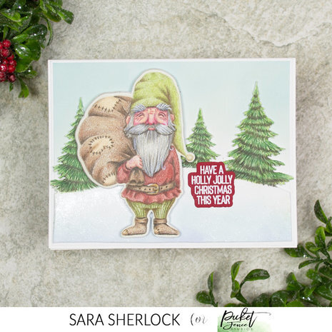 Picket Fence Studios Jolly Christmas Gnome 3x4 Inch Clear Stamps (C-141) Picket Fence Studios Jolly Christmas Gnome 3x4 Inch Clear Stamps (C-141)