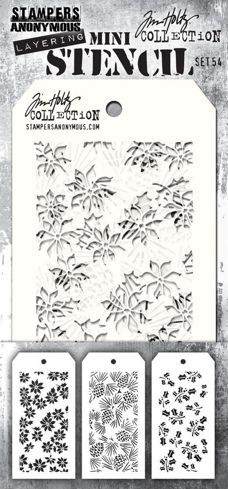 Stampers Anonymous Tim Holtz Mini Layering Stencil Set 54 (THMST054) Stampers Anonymous Tim Holtz Mini Layering Stencil Set 54 (THMST054)