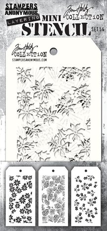 Stampers Anonymous Tim Holtz Mini Layering Stencil Set 54 (THMST054) Stampers Anonymous Tim Holtz Mini Layering Stencil Set 54 (THMST054)