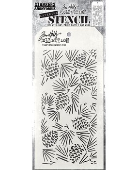 Stampers Anonymous Tim Holtz Pinecones Layering Stencil (THS164) Stampers Anonymous Tim Holtz Pinecones Layering Stencil (THS164)