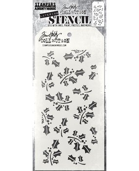 Stampers Anonymous Tim Holtz Hollyberry Layering Stencil (THS165) Stampers Anonymous Tim Holtz Hollyberry Layering Stencil (THS165)