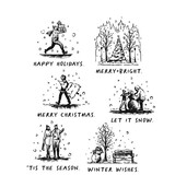 Stampers Anonymous Cling Stamps Holiday Sketchbook (CMS456)