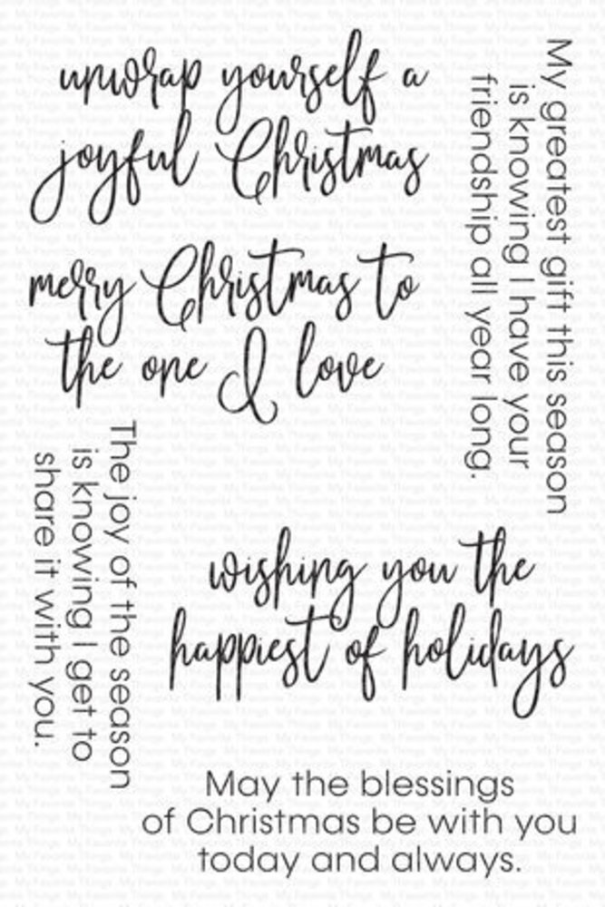 My Favorite Things Inside & Out Christmas Greetings Clear Stamps (CS-724)