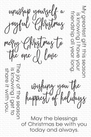 My Favorite Things Inside & Out Christmas Greetings Clear Stamps (CS-724)