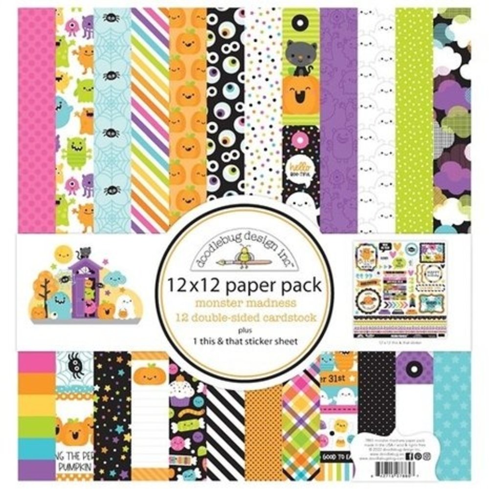 Doodlebug Design Inc. Monster Madness 12x12 Inch Paper Pack (7885)