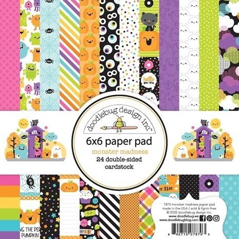 Doodlebug Design Inc. Monster Madness 6x6 Inch Paper Pad (7870)