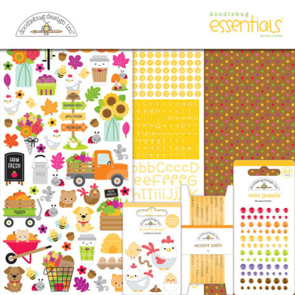 Doodlebug Design Inc. Farmers Market 12x12 Inch Essentials Kit (7838)