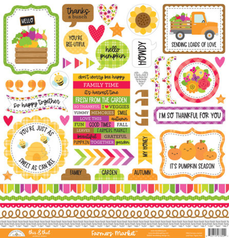 Doodlebug Design Inc. Farmers Market This & That Stickers (7822) Doodlebug Design Inc. Farmers Market This & That Stickers (7822)