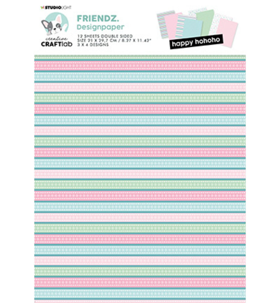 Creative Craftlab Friendz Happy Hohoho A4 Design Papier (CCL-FR-PS17)
