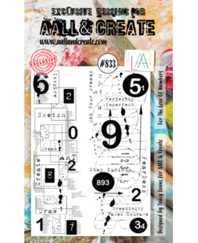 AALL and Create Clear Stamp Set A6 For the Love of Numbers (AALL-TP-833) AALL and Create Clear Stamp Set A6 For the Love of Numbers (AALL-TP-833)