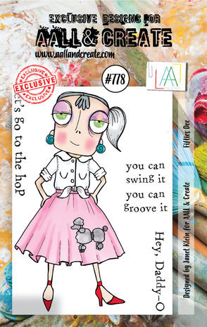 AALL and Create Clear Stamp Set A7 Fifties Dee (AALL-TP-778) AALL and Create Clear Stamp Set A7 Fifties Dee (AALL-TP-778)