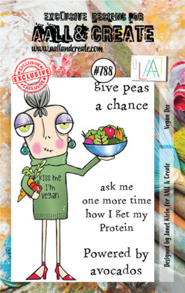 AALL and Create Clear Stamp Set A7 Vegan Dee (AALL-TP-788)