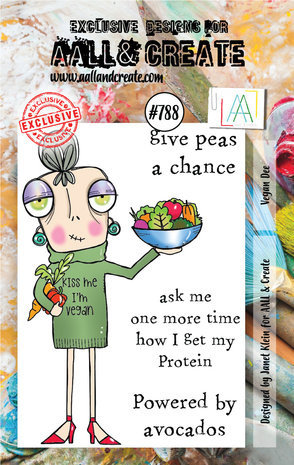 AALL and Create Clear Stamp Set A7 Vegan Dee (AALL-TP-788)