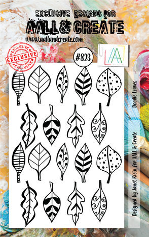 AALL and Create Clear Stamp Set A7 Doodle Leaves (AALL-TP-823) AALL and Create Clear Stamp Set A7 Doodle Leaves (AALL-TP-823)