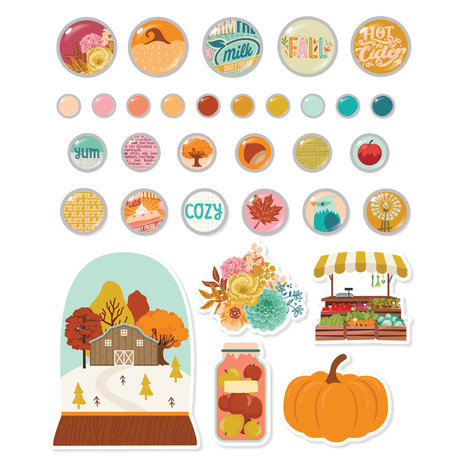 Simple Stories Harvest Market Decorative Brads (18722) Simple Stories Harvest Market Decorative Brads (18722)