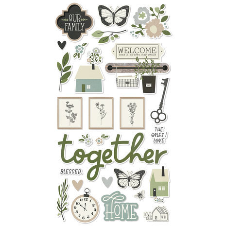 Simple Stories The Simple Life Chipboard Stickers (18816) Simple Stories The Simple Life Chipboard Stickers (18816)