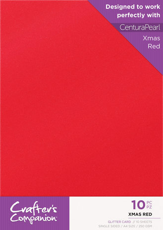 Crafter's Companion Glitter Card A4 Xmas Red (CPG10-XRED) Crafter's Companion Glitter Card A4 Xmas Red (CPG10-XRED)