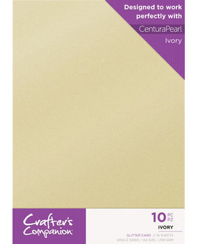 Crafter's Companion Glitter Card A4 Ivory (CPG10-IVORY)