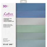 Crafter's Companion Frosted Blues 12x12 Inch Pearlescent Card Pack (CC-PAD12-FRBL)