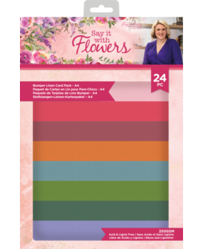 Crafter's Companion Say It With Flowers A4 Bumper Linen Card Pack (S-SIWF-BUMPLIN-A4)