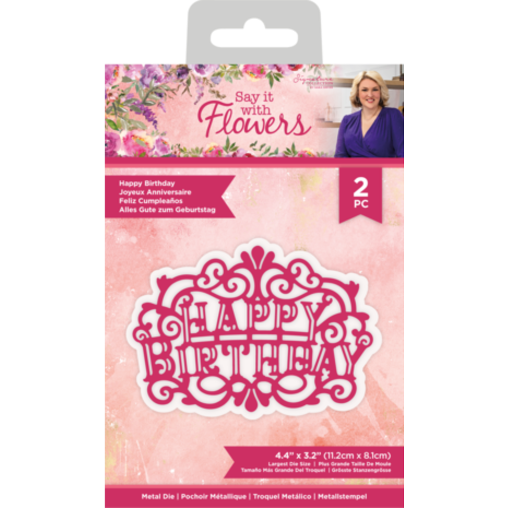 Crafter's Companion Say It With Flowers Happy Birthday Die (SSIWFMD