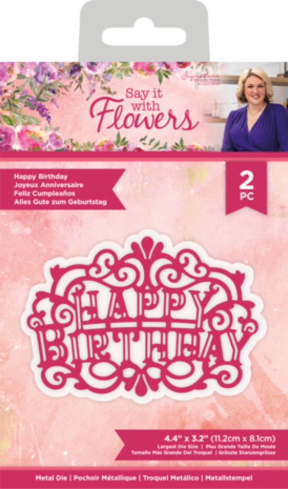 Crafter's Companion Say It With Flowers Happy Birthday Die (S-SIWF-MD-HBIR)