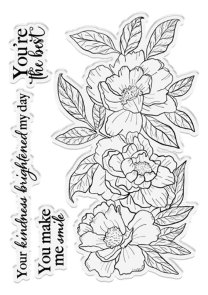 Crafter's Companion Say It With Flowers Stamp & Die Pretty Peonies (S-SIWF-STD-PRPE)