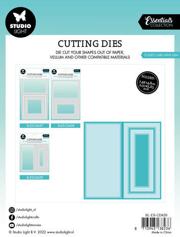 Studio Light Essentials Snijmal Folded Card Mini Slimline (SL-ES-CD439) Studio Light Essentials Snijmal Folded Card Mini Slimline (SL-ES-CD439)