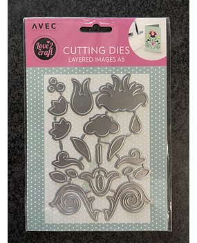 Love2Craft Snijmal A6 Layered Images Classic Floral (2573199)