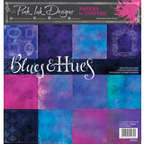Pink Ink Designs Blues & Hues 12x12 Inch Paper Pack (PIPAP06)