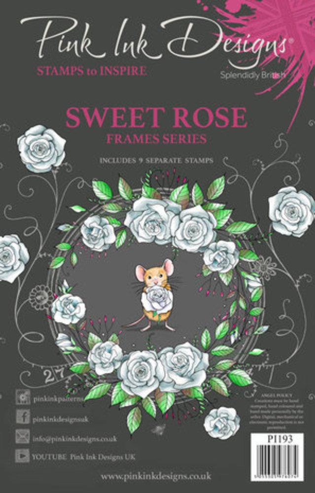 Pink Ink Designs Frames Series Sweet Rose A5 Clear Stamps (PI193) Pink Ink Designs Frames Series Sweet Rose A5 Clear Stamps (PI193)