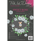 Pink Ink Designs Frames Series Sweet Rose A5 Clear Stamps (PI193)