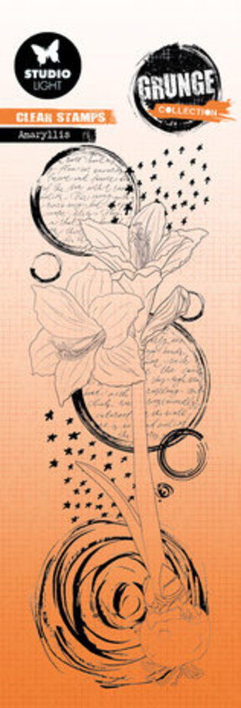 Studio Light Grunge Slimline Amaryllis Clear Stamp (SL-GR-STAMP313)