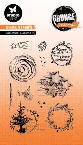 Studio Light Grunge Christmas Elements Clear Stamp (SL-GR-STAMP316) Studio Light Grunge Christmas Elements Clear Stamp (SL-GR-STAMP316)