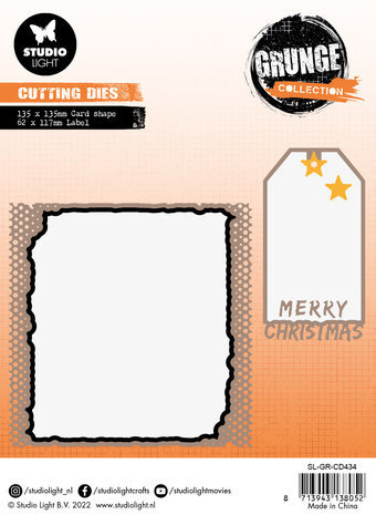 Studio Light Grunge Snijmal Card Shape & Label (SL-GR-CD434)