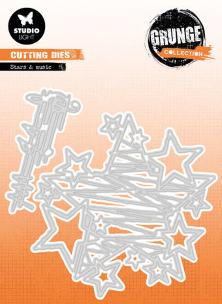 Studio Light Grunge Snijmal Stars & Music (SL-GR-CD435) Studio Light Grunge Snijmal Stars & Music (SL-GR-CD435)