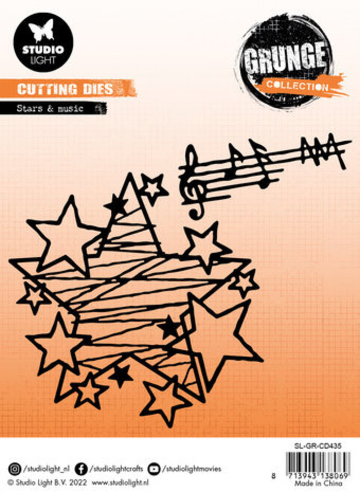 Studio Light Grunge Snijmal Stars & Music (SL-GR-CD435) Studio Light Grunge Snijmal Stars & Music (SL-GR-CD435)