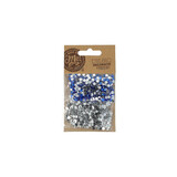 Make by Me! Decoratie Steentjes Zilver Blauw (DE.610)