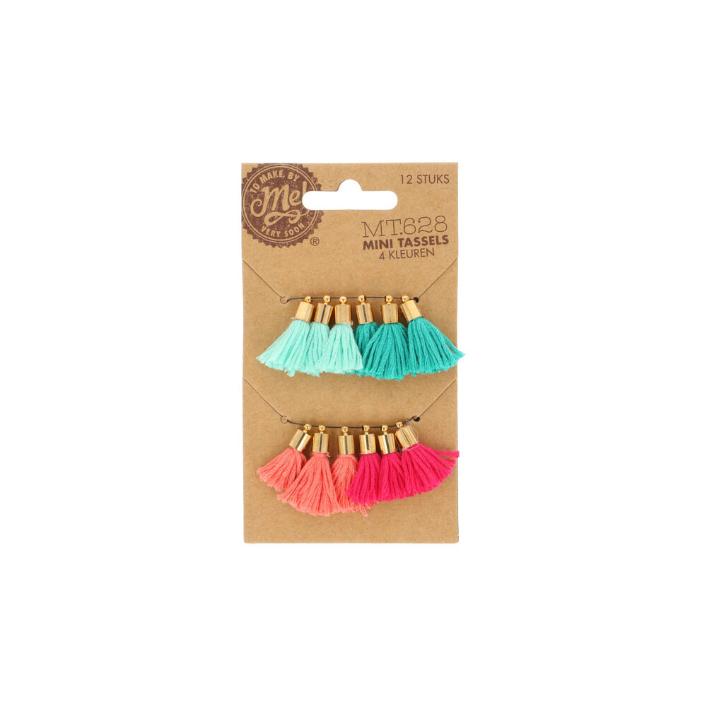 Make by Me! Tassels Mini 4 Kleuren 12 st (MT.628) Make by Me! Tassels Mini 4 Kleuren 12 st (MT.628)