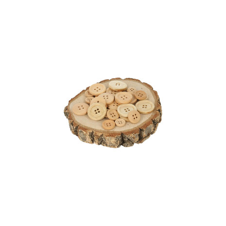 Make by Me! Knopen Hout Naturel 50 st (KN.451) Make by Me! Knopen Hout Naturel 50 st (KN.451)