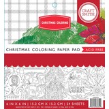Craft Smith Christmas Coloring 6x6 Inch Paper Pad (CIN023)