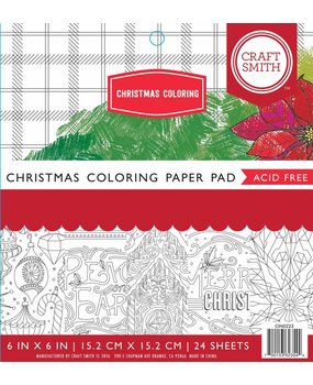 Craft Smith Christmas Coloring 6x6 Inch Paper Pad (CIN023)