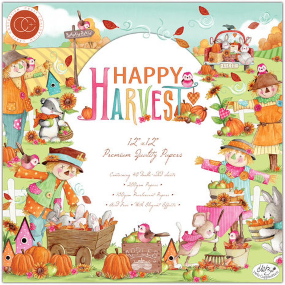 Craft Consortium Happy Harvest 12x12 Inch Paper Pad (CCPPAD039) Craft Consortium Happy Harvest 12x12 Inch Paper Pad (CCPPAD039)