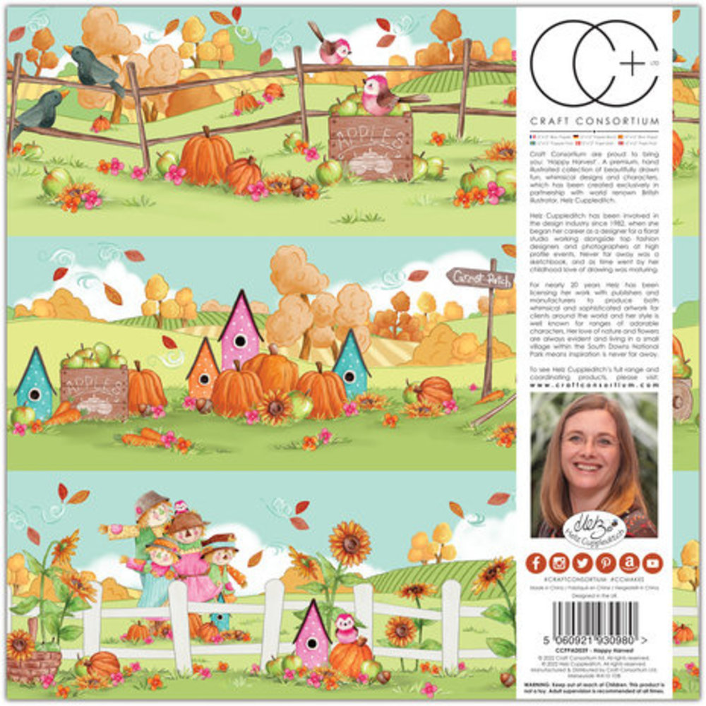 Craft Consortium Happy Harvest 12x12 Inch Paper Pad (CCPPAD039) Craft Consortium Happy Harvest 12x12 Inch Paper Pad (CCPPAD039)