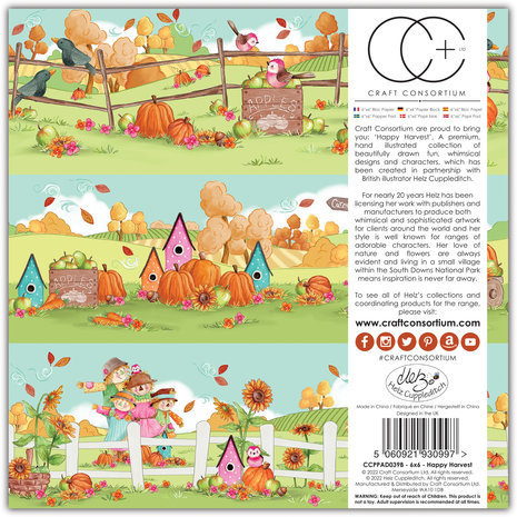 Craft Consortium Happy Harvest 6x6 Inch Paper Pad (CCPPAD039B) Craft Consortium Happy Harvest 6x6 Inch Paper Pad (CCPPAD039B)