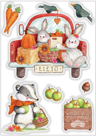 Craft Consortium Happy Harvest Clear Stamps Apples (CCSTMP083)