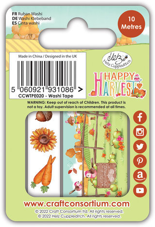 Craft Consortium Happy Harvest Washi Tape (CCWTPE020)
